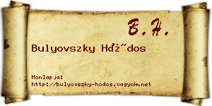 Bulyovszky Hódos névjegykártya
